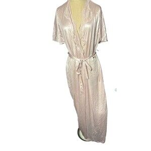 Vintage Diane Von Furstenberg Belted Long Robe Gown Lingerie NWY Size Small USA